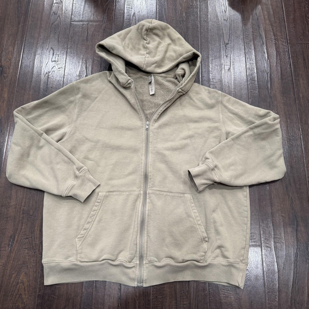 Skims Women Hoodie Oversized Sage Green FullZip Sweatshirt Hooded Relaxed Casual